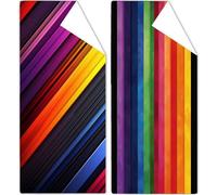 Microfibre Beach Towels 60x120cm Colorful Beach Towel for Adults, 2 Pack Extra Large Microfibre Towel Abstract Bath Towels with Net Bag, Double Sided Sand Free Compact Thin Holiday Pool Yoga OC-540