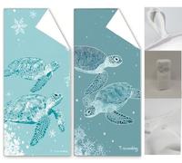Microfibre Beach Towels 70x140, Blue Beach Towel for Adults, 2 Pack Extra Large Microfibre Towel Sea Turtles Beachs Towels, Quick Dry Compact Thin Summer Holiday Swim Pool Yoga for Women Men Wq-1346