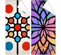 Microfibre Beach Towels 80x160cm Dream Beach Towel for Adults 2 Pack Extra Large Microfibre Towel Abstract Bath Towels with Net Bag, Double Sided Sand Free Compact Thin Summer Holiday Pool Yoga OC-948