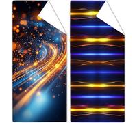 Microfibre Beach Towels 80x160cm Star Beach Towel for Adults, 2 Pack Extra Large Microfibre Towel Dream Bath Towels with Net Bag, Double Sided Sand Free Compact Thin Summer Holiday Pool Yoga OC-866