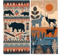 Microfibre Beach Towels Adults, 75x150 cm 2 Pack, Lightweight Beach Towel with Single Side Print, Extra Large Quick Dry Sand Free Beach Towel, Sports Swim, Travel,Camping, (Animal Painting) z-1723