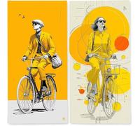Microfibre Beach Towels Adults, 75x150 cm 2 Pack, Lightweight Beach Towel with Single Side Print, Extra Large Quick Dry Sand Free Beach Towel, Sports Swim, Travel,Camping, (Character Yellow) z-1228