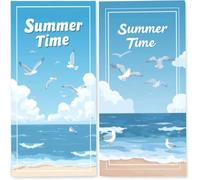 Microfibre Beach Towels Adults, 75x150 cm 2 Pack, Lightweight Beach Towel with Single Side Print, Extra Large Quick Dry Sand Free Beach Towel, Sports and Swim, Travel,Camping, (Seagull Scenery) z-391