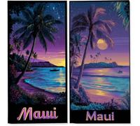 Microfibre Beach Towels for Adults, 75x150 cm 2 Pack, Lightweight Beach Towel with Single Side Print, Extra Large Quick Dry Sand Free Beach Towel, Sports for Swim, Travel,Camping, (Coco Beach) z-2236