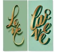 Microfibre Beach Towels for Adults, 75x150 cm 2 Pack, Lightweight Beach Towel with Single Side Print, Extra Large Quick Dry Sand Free Beach Towel, Sports for Swim, Travel,Camping, (Love Words) z-2173