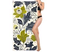 Microfibre Beach Towels for Adults 90x180cm, Extra Large Beach Towel, Lightweight Travel Towels, Large Gym Towel, Quick Dry - Sand Free - Soft - Absorbent for Beaches Vacation, Camping (Plant) L-834