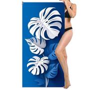 Microfibre Beach Towels for Adults 90x180cm, Extra Large Beach Towel, Lightweight Travel Towels, Large Gym Towel, Quick Dry - Sand Free - Soft - Absorbent for Beaches, Camping (Tropical Plants) L-883