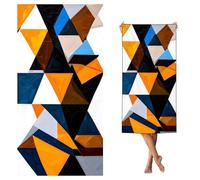 Microfibre Beach Towels for Adults, Colorful Beach Towels with Pockets, Quick Dry, Extra Large, Lightweight, Sand Free, Travel Holiday Gym Essentials Women Men Gifts, Geometry 90x200 cm,s-j734