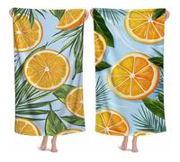 Microfibre Beach Towels Lemon Large Beach Towel for Adults 100x180cm 2 Pack, Compact Thin Quick Dry Towel, Lightweight Swim Pool Yoga Towels, Decor Gifts for Adults Kids, Beaches Accessories M-766