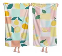 Microfibre Beach Towels Lemon Large Beach Towel for Adults 80x160cm 2 Pack, Compact Thin Quick Dry Towel, Lightweight Swim Pool Yoga Towels, Decor Gifts for Kids Girls Adults,Beaches Accessories M-779