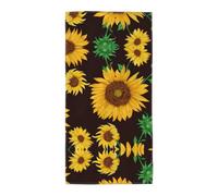 Microfibre Beautiful Sunflower. Print Bath Towel,Large Soft Highly Absorbent Quick Dry Lightweight Durable Beach Pool Shower Towel For Bathroom Outdoor Gym Travel
