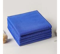Microfibre Cleaning Cloth Wipes Multipurpose Reusable Dish Cloths Super Soft Quick Dry Cleaning Towels Rags for Housekeeping Kitchen Car Motorbike Windows (Dark Blue, 30x30cm)