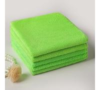 Microfibre Cleaning Cloth Wipes Multipurpose Reusable Dish Cloths Super Soft Quick Dry Cleaning Towels Rags for Housekeeping Kitchen Car Motorbike Windows (Green, 30x30cm)
