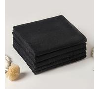 Microfibre Cleaning Cloth Wipes Multipurpose Reusable Dish Cloths Super Soft Quick Dry Cleaning Towels Rags for Housekeeping Kitchen Car Motorbike Windows (Black, 40x40cm)