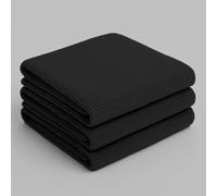 Microfibre Cleaning Cloths 3 Pack | 40x40cm | Black | 300GSM | Lint-Free, Streak-Free | Reusable & Machine Washable | Ideal for Car, Kitchen, Glass & Home Cleaning