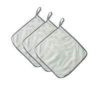Microfibre Cleaning Cloths Absorbent Towel Non-Stick Kitchen Dish 3PCS Rag Oil Cloth Kitchen Dish Daily Kitchen,Dining & Bar E Cloths (Green, One Size)
