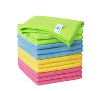 Microfibre Cleaning Cloths | Cleaning cloths |12 Pack, Size: 32 x 32 cm, Multi-Coloured | Soft, Reusable & Lint-Free for Kitchen, Car, Glass, and Home Cleaning |
