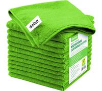 Microfibre Cleaning Cloths (Green,12 Pack)