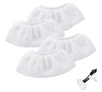 Microfibre Cloth Cover Pads Set,4 Pcs Cleaning Pad Cover Washable Microfibre Cloth Cover Pads Washable Steam Cleaner Mop Pads for SC2 SC3 SC4 SC5 Replaceable Hand Nozzle Accessories