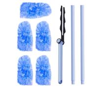 Microfibre Cloth Duster for Cleaning, 180 Degree Adjustable and Extendable Duster - Cleaner for Furniture, Dust Lint, Floor, Car, Outdoor, Indoor Roof