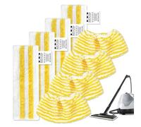 Microfibre Cloth Set, Steam Cleaner, Floor Nozzle, Microfibre Mop Compatible with Kärcher Steam Cleaner, EasyFix SC 2, SC 3, SC 4, SC 5, Washable and Reusable (4 Floor Nozzles + 4 Hand Nozzles)