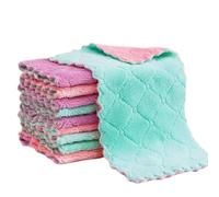 Microfibre Cloths, Pack of 10, Cleaning Cloths, Microfibre Wipes, Strong Absorbent Kitchen Cleaning Cloths, Universal Cleaning Cloths, Kitchen Towels, Wash Cloths for Car, Kitchen, Bathroom, 27 x 16