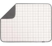Microfibre Dish Drying mat XXL for Kitchen Soft Draining Board Mat Large Washing Up Drying Mat Super Absorbent Quick Drying 45 x 60 cm Stitched Plaid