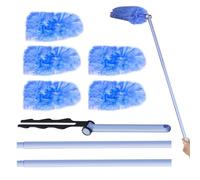 Microfibre Duster | 180 Degree Adjustable Washable Bendable Spider Web Brush Ceiling Cleaning Set, Cleaner for Wet or Dry Spider Ceiling Fan Floor Car
