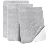 Microfibre Fabric, Self-Adhesive, 3 Pieces, 20 x 30 cm Patches, Self-Adhesive Fabric, Repair Patches, Self-Adhesive, Velvet Repair Patches for Car Seats, Sofa, DIY (White Grey)