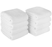 Microfibre Face Cloths Makeup Remover Cloths Face Drying cloths Wash Towels Facial Cleansing Towels Super Soft 30cm x 30cm 8 Pack white