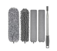 Microfibre Feather Duster Kit with 30-100 Inch Pole and 4 Cleaning Heads