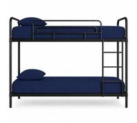 Microfibre Fitted Sheet, Pack of 2, Small Single 2FT6 (75 x 190 cm), Deep 25cm Pocket, Soft Brushed Easy Care Bed Sheet, Non-Iron Elasticated Bedding for Bunk Beds, Navy