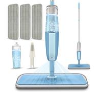 Microfibre Floor Mop with 3 Washable Pads: Spray Mop for Cleaning Floors | Leak-Proof Refillable Bottle, 360° Swivel Head, Commercial Wet Dust Mops Reusable, for Hardwood Laminate Tiles Vinyl Ceramic