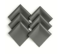Microfibre Glasses Cleaning Cloths Pack of 6 High-Quality Cleaning Cloth for Glasses Cleaning Cloth Streak-Free Nano Fibre Cloth Screens and Lenses 15 x 18 cm Grey