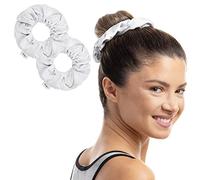 Microfibre Hair Drying Towel Scrunchies by The Perfect Haircare,Anti-Frizz & Silky Smooth,Ponytail,Bun Holder,Quick Drying & Absorbent,for Curly, Wavy, Long & Short Hair (White)