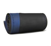 Microfibre Leather Steering Wheel Cover for DIY Sewing for 38 cm Steering Wheels, Non-Slip Breathable DIY Sewing Kit with Needle and Thread for Car SUV Truck Van in Black (Blue)