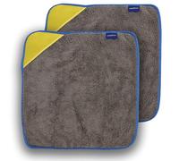 Microfibre Luxury Valet Cleaning Cloths Towels for Household and Car Washing Drying Detailing 40x40cm Includes Grime Remover 2 Pack