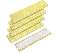 Microfibre Mop Pad For Compatible ForKarcher WV2 WV5 WV6 Plus Premium Window Vacuum Cleaner - Replacement Pads For Compatible ForKärcher Window Cleaner(Yellow-5PCS)