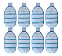 Microfibre Mop Pad Set of 8 Compatible for Black-Decker FSH10SM FSH10SMP Steam Gloves, Washable Replacement Cloths Designed for Effective Decontamination, High Absorbency