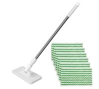 Microfibre Mops for Cleaning Floors, and Dry Floor Mop with 39 Inch Handle, Includes Reusable Microfiber Cloths and Disposable Pads(mop + rag X6)