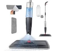 Microfibre Spray Mop for Floor Cleaning with 700ML Refillable Bottles, Replacement Washable Pads, 360° Swivel Head Spray Floor Mops, Power Flat Mop for Laminate Tile Wood Hardwood Floors, Grey
