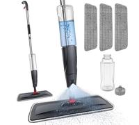 Microfibre Spray Mops for Cleaning Floors - Hard Floor Mop with Spray Flat Dry Wet Mop for Laminate Wooden Tile Wood Vinyl Flooring, Dust Mop with 700ML Bottles and 3x Reusable Washable Pads