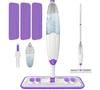 Microfibre Spray Mops for Floor Cleaning, Hardwood Spray Mop with Washable Mop Pads, Rotatable Head Fit for Disposable Dry Wet Sweeping Refills Cloths, Flat Mops for Laminate Tile Floor Cleaning