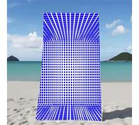 Microfibre Towel 75x150cm, Blue Beach Towel Abstract Beach Towels, Sand Free Microfiber Towels Super Absorbent, Compact and Lightweight With Storage Bag for Travel, Swimming, Holiday, Camping W2-982