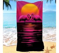 Microfibre Towel 80x160, Beach Towels for Adults, Pink Red-Crowned Crane Lightweight Stylish Kids Large Beach Towels, Super Absorbent Sand Free & Quick Dry Gym Towel Extra for Travel, Swim w0j-162