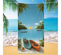 Microfibre Towel Green Beach Towel Cloud Beach Towels for Adults Large Bath Towels 90x200cm, Super Absorbent Quick Dry Sand Free with Waterproof Storage Bag for Adults kids Gifts for Women XH-672