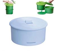 Microgreens Growing Trays,Round PP MicrogreensGrowing Kit with Lid & Fine Mesh Grid, Reusable MicrogreensGrowing Sprouts Growing for GrowingBean Sprouts, Broccoli, Alfalfa & Microgreens
