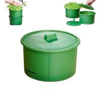 Microgreens Growing Trays,Round PP MicrogreensGrowing Kit with Lid & Fine Mesh Grid, Reusable MicrogreensGrowing Sprouts Growing for GrowingBean Sprouts, Broccoli, Alfalfa & Microgreens