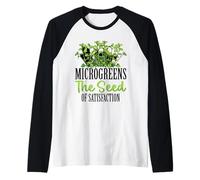 Microgreens Micro Farming Gardening Sprouts Microgreens Raglan Baseball Tee
