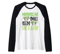 Microgreens Micro Farming Gardening Sprouts Microgreens Raglan Baseball Tee